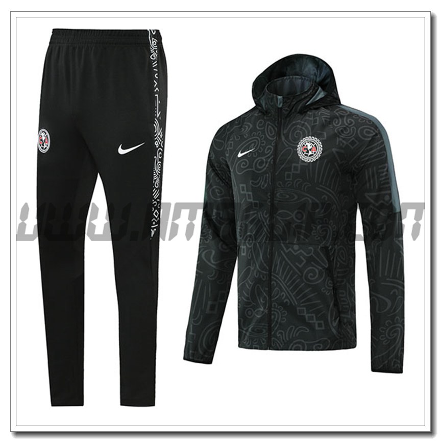 Tuta Giacca con Cappuccio Club America Nero 2021 2022