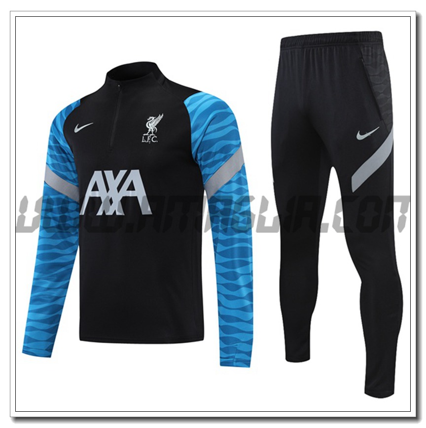 Tuta Allenamento FC Liverpool Blu/Nero 2021 2022