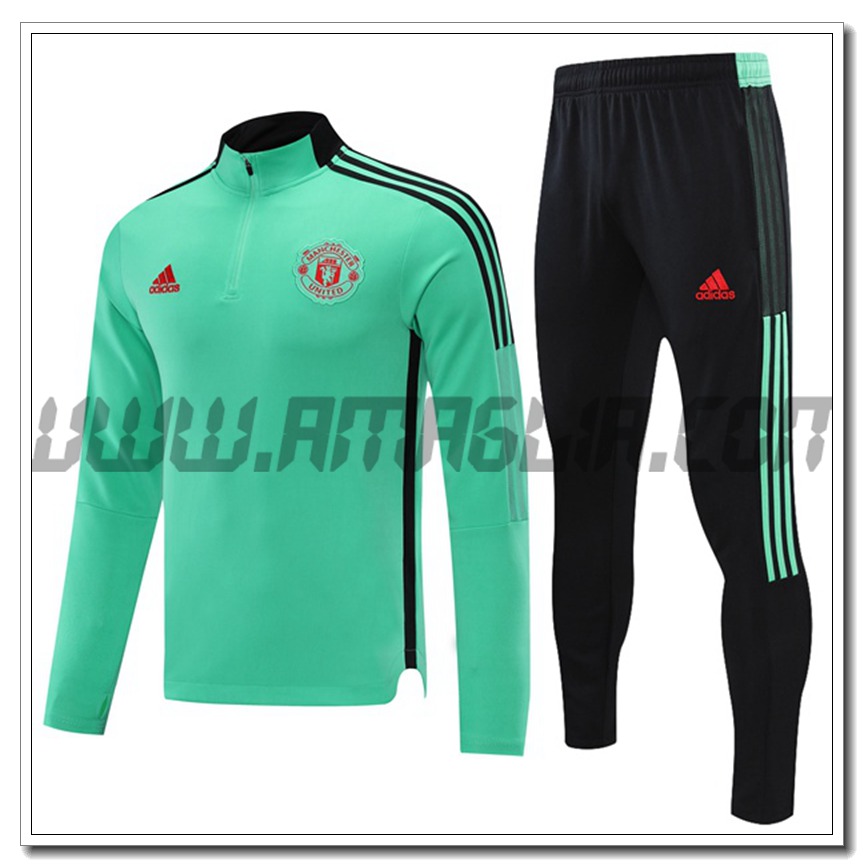 Tuta Allenamento Manchester United Verde 2021 2022 -1