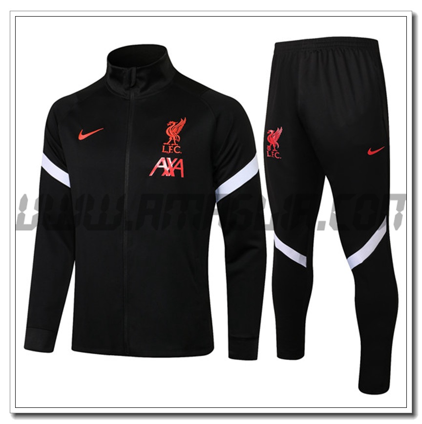 Tuta Giacca Allenamento FC Liverpool Nero 2021 2022
