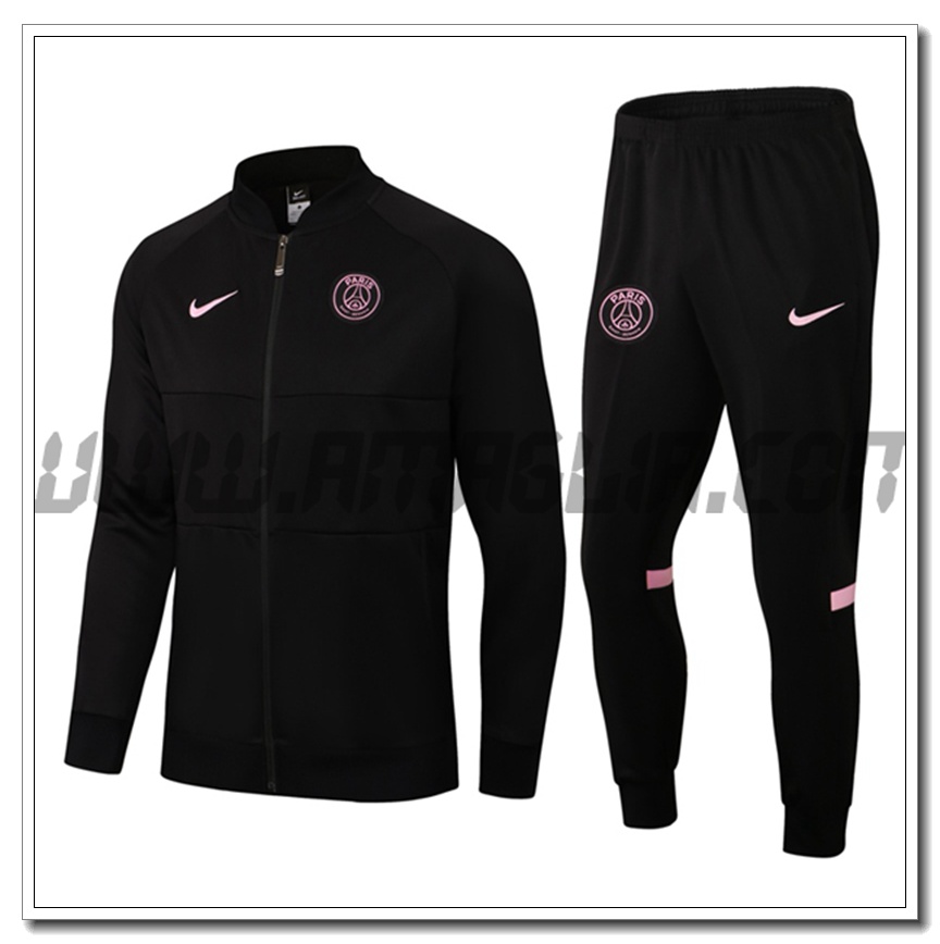 Tuta Giacca Allenamento PSG Nero 2021 2022
