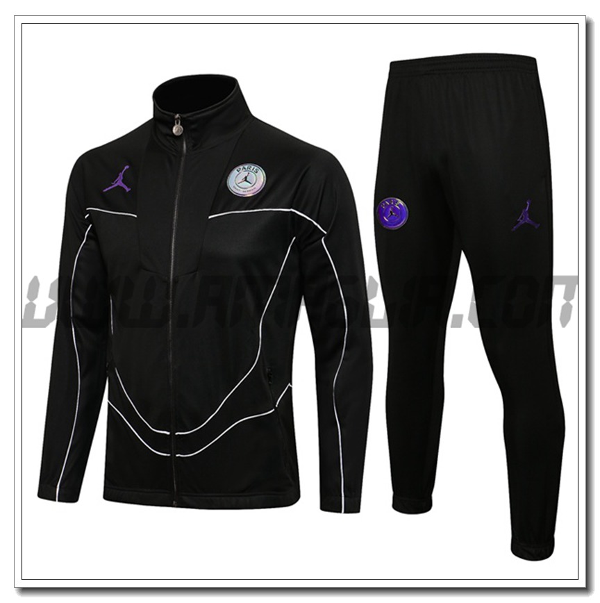 Tuta Giacca Allenamento PSG Nero 2021 2022 -1