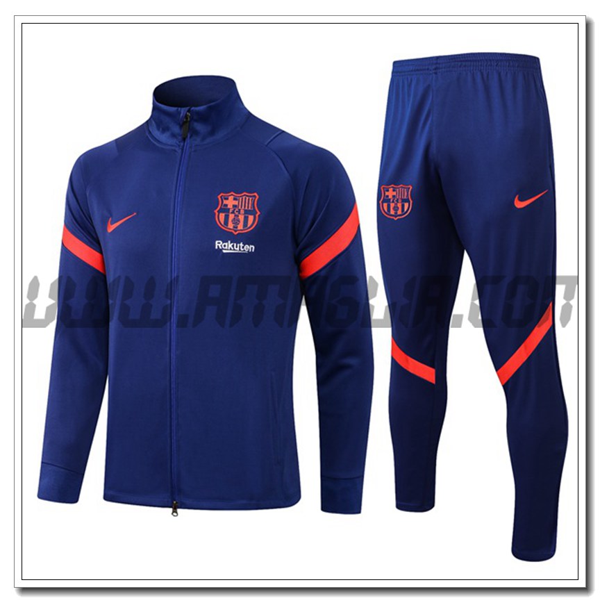 Tuta Giacca Allenamento FC Barcellona Blu Marino 2021 2022