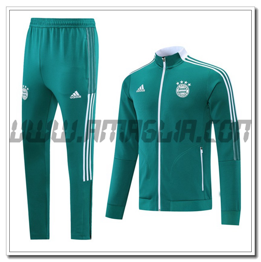 Tuta Giacca Allenamento Bayern Monaco Verde 2021 2022
