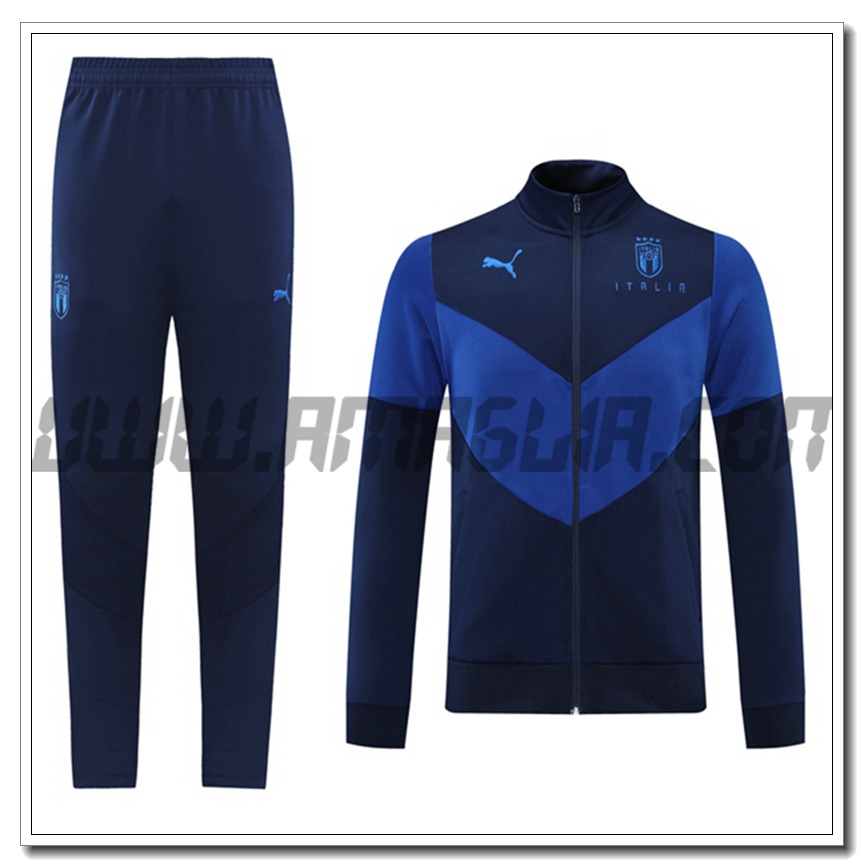 Tuta Giacca Allenamento Italia Blu Marino 2021 2022