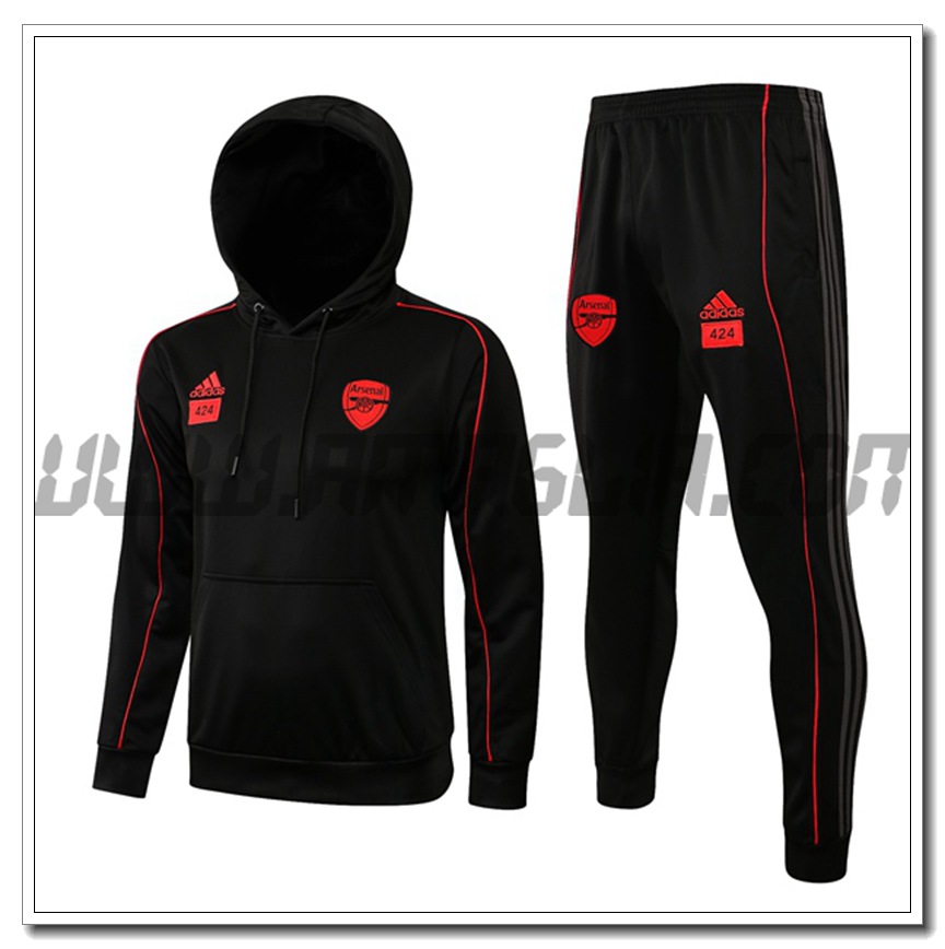Tuta Giacca con Cappuccio FC Arsenal Nero 2021 2022