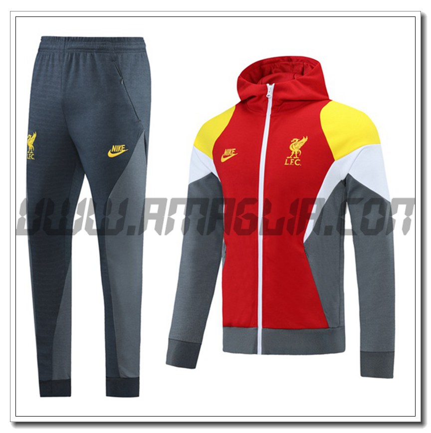 Tuta Giacca con Cappuccio FC Liverpool Bianco 2021 2022