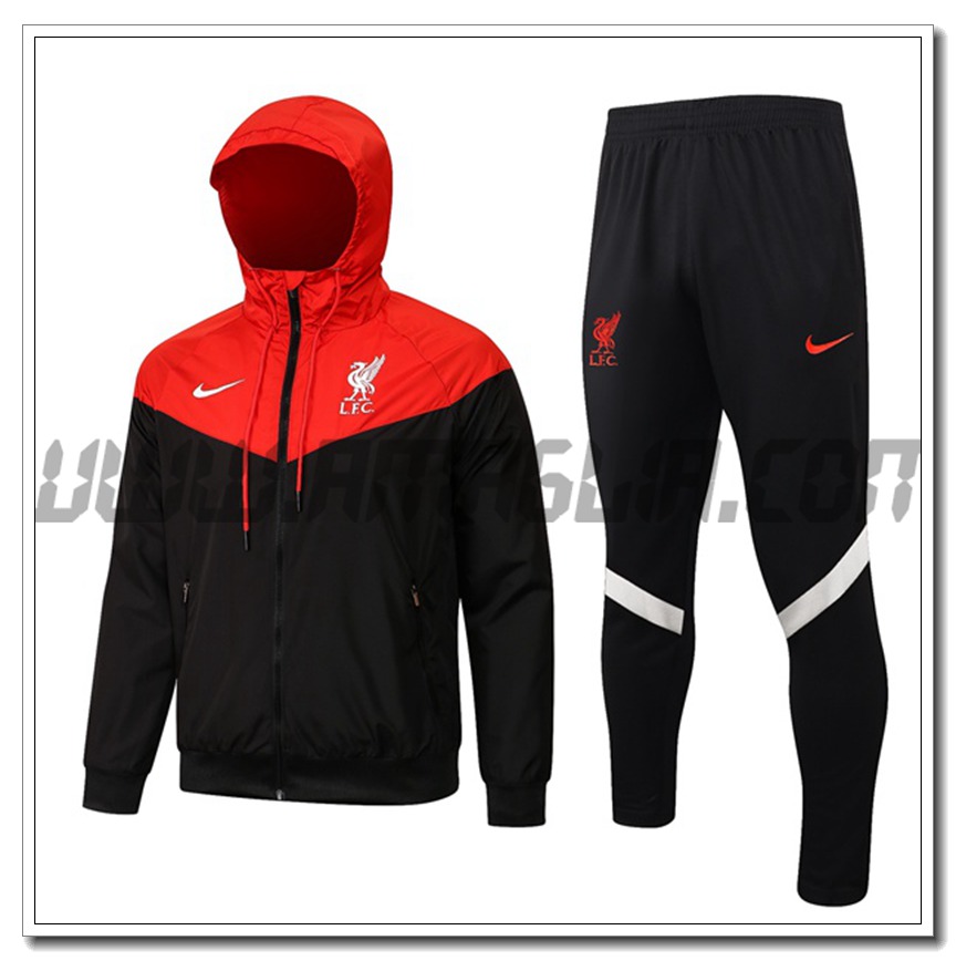 Tuta Giacca con Cappuccio FC Liverpool Rosso/Nero 2021 2022