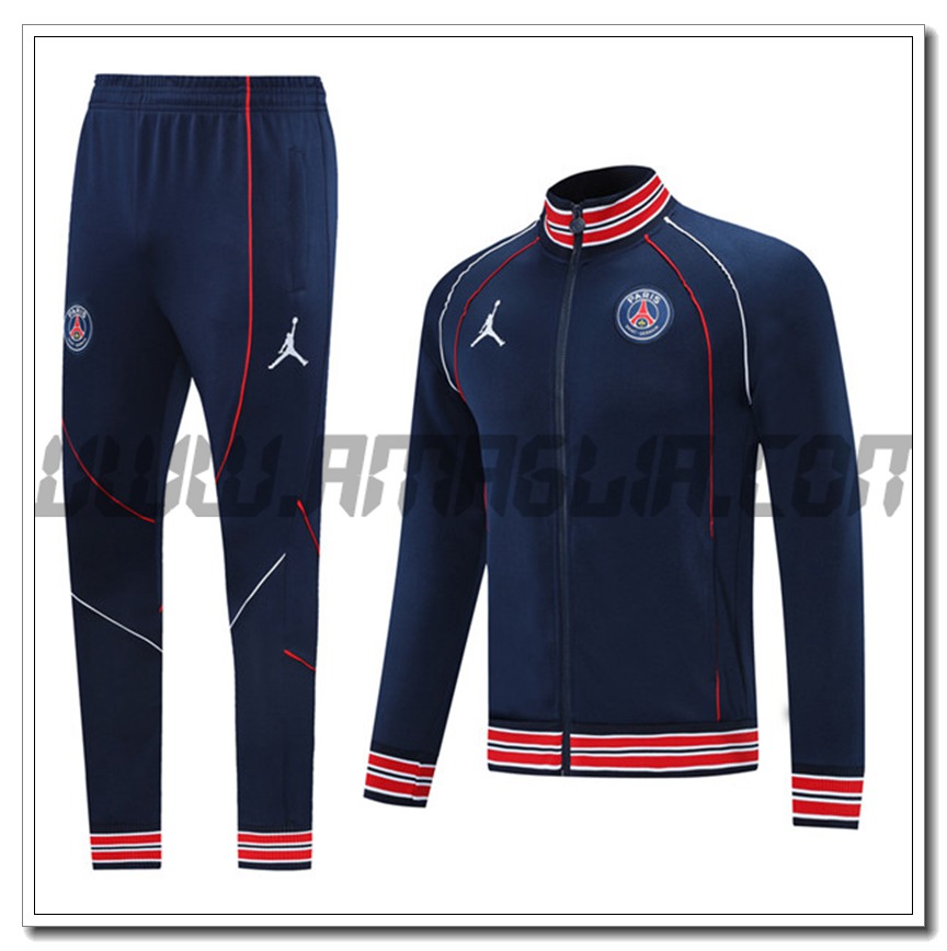 Tuta Giacca Allenamento Jordan PSG Blu Marino 2021 2022