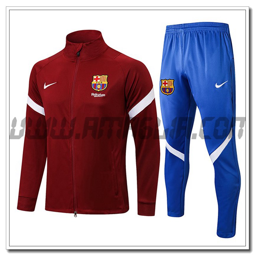 Tuta Giacca Allenamento FC Barcellona Rosso 2021 2022