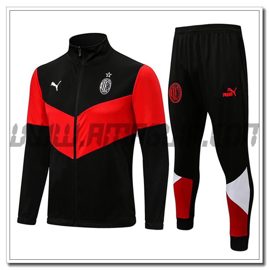 Tuta Giacca Allenamento AC Milan Nero 2021 2022
