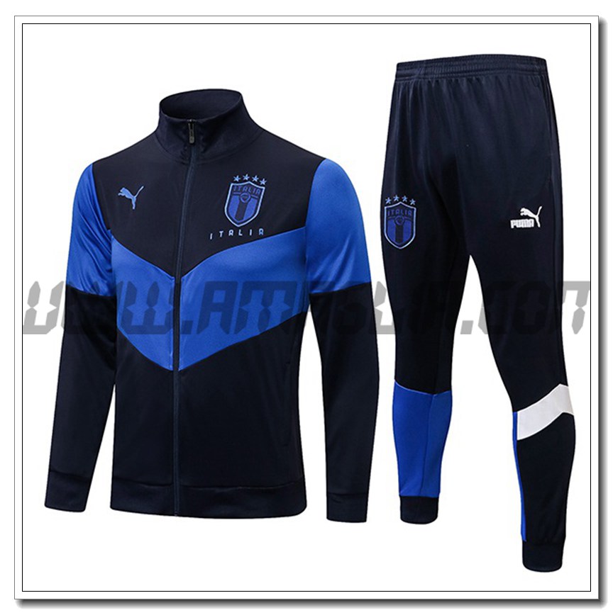 Tuta Giacca Allenamento Italia Nero 2021 2022