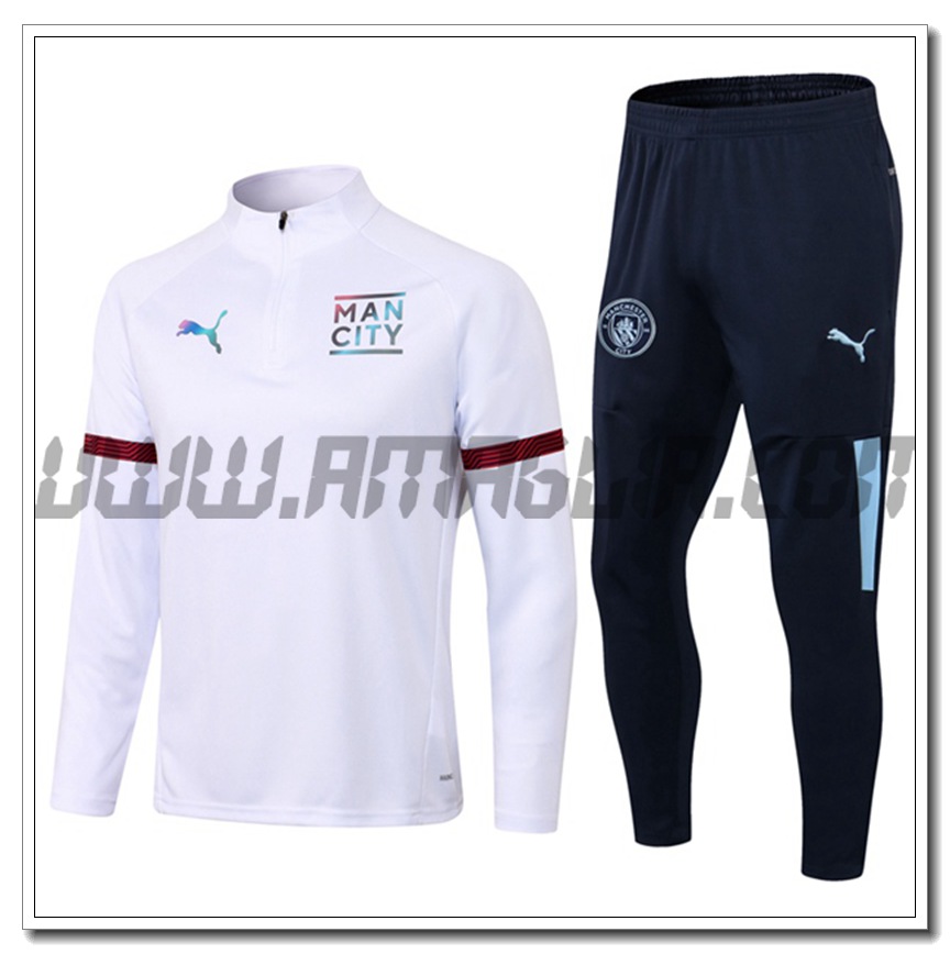 Tuta Allenamento Manchester City Bianco 2021 2022