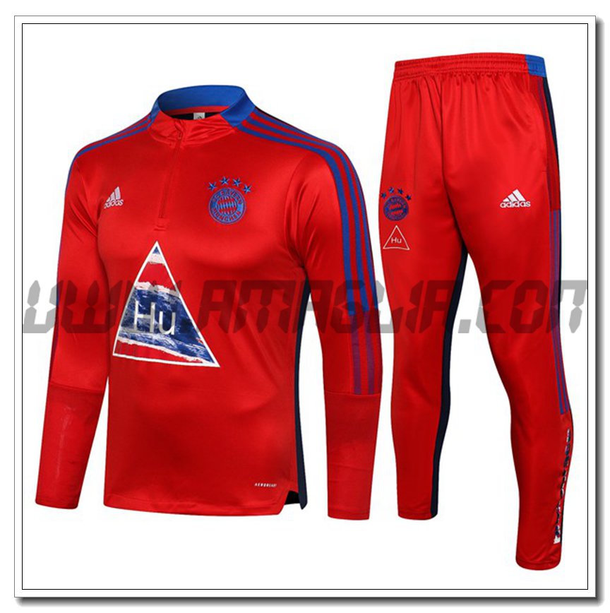 Tuta Allenamento Bayern Monaco Rosso/Blu 2021 2022