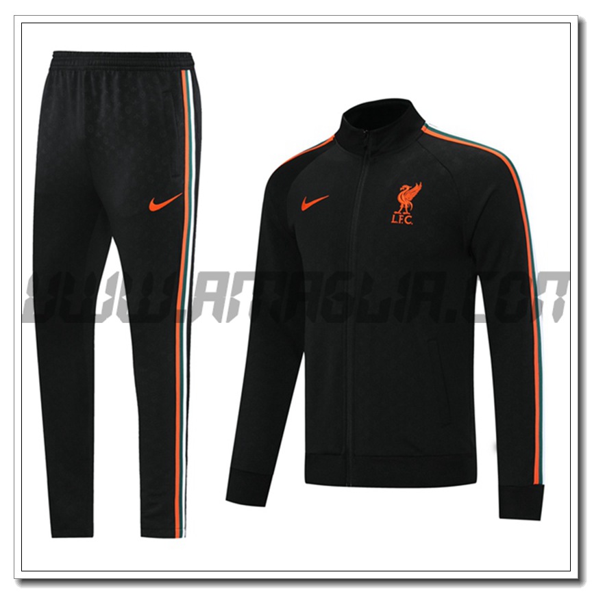 Tuta Giacca Allenamento FC Liverpool Nero 2021 2022 -1