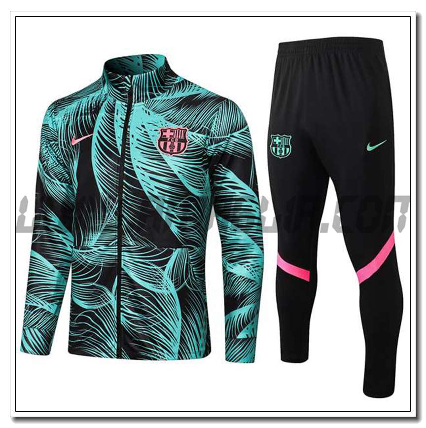 Tuta Giacca Allenamento FC Barcellona Verde 2021 2022