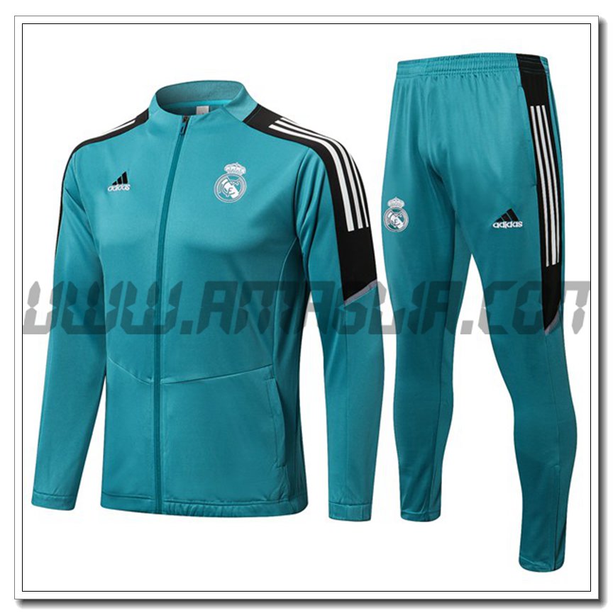 Tuta Giacca Allenamento Real Madrid Verde/Nero 2021 2022