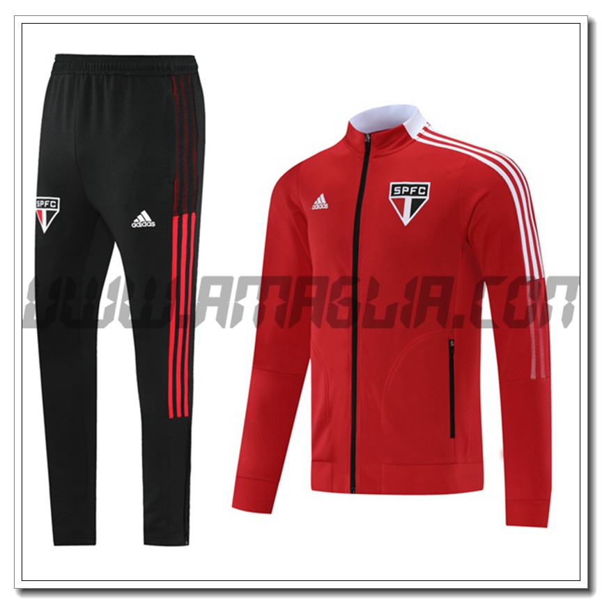 Tuta Giacca Allenamento Sao Paulo FC Rosso 2021 2022