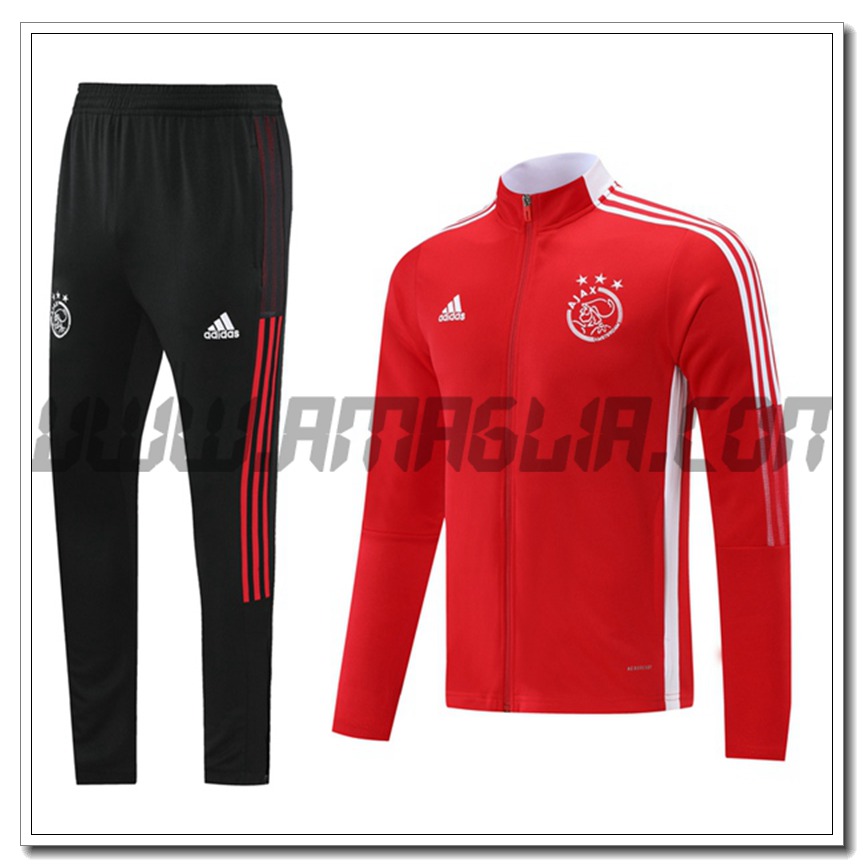 Tuta Giacca Allenamento AFC Ajax Rosso 2021 2022