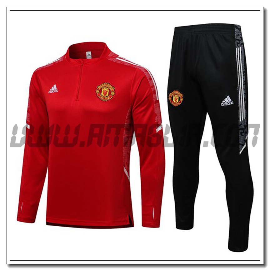 Tuta Allenamento Manchester United Rosso/Bianco 2021 2022