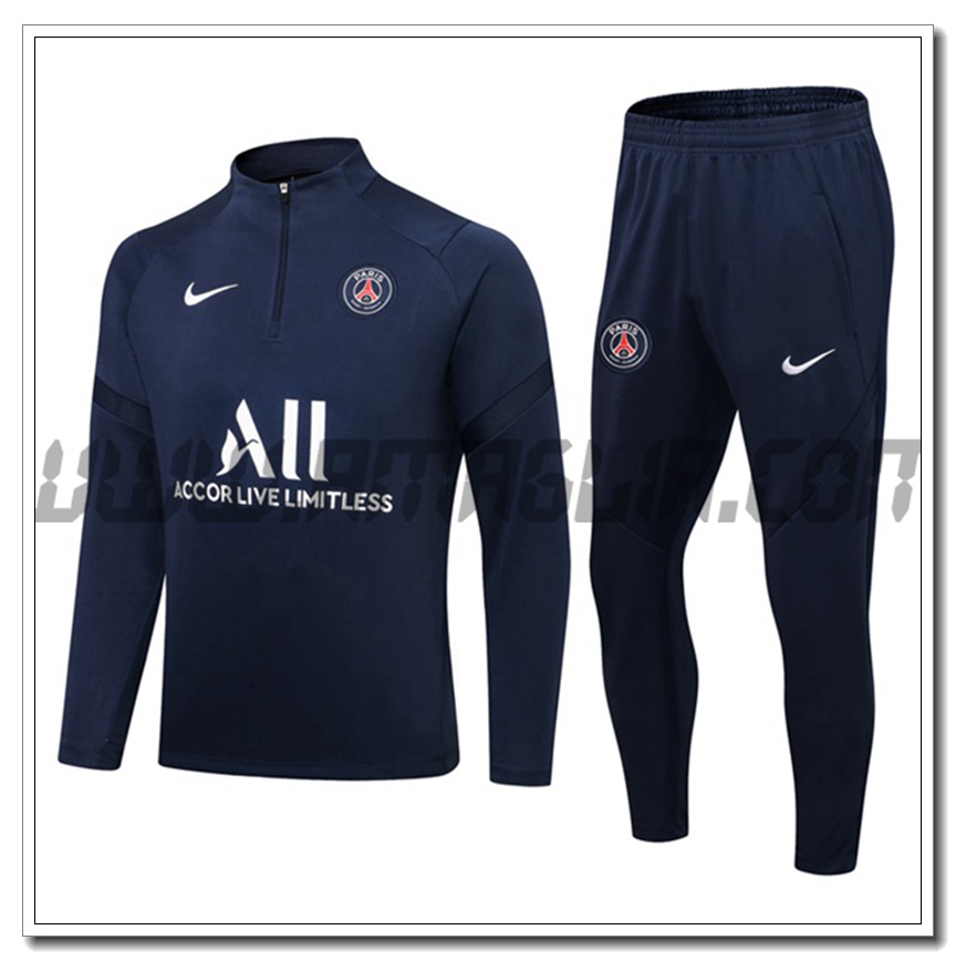 Tuta Allenamento Jordan PSG Blu Marino 2021 2022