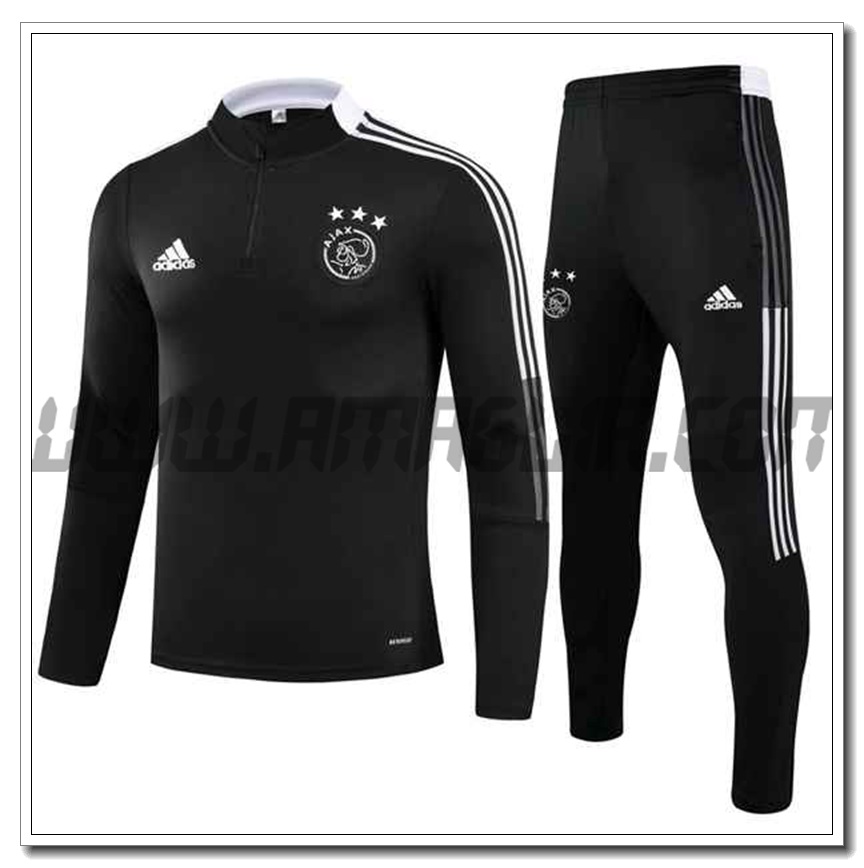 Tuta Allenamento AFC Ajax Nero/Bianco 2021 2022