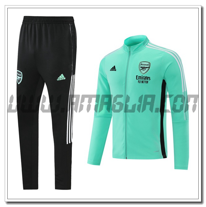 Tuta Giacca Allenamento FC Arsenal Verde 2021 2022