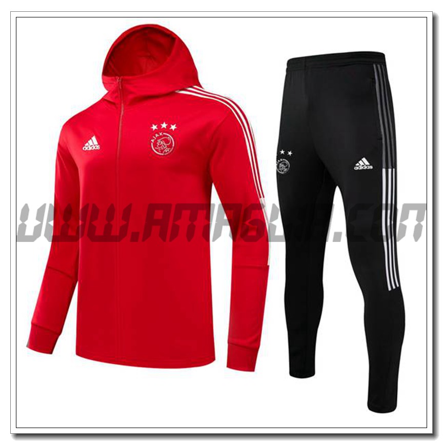 Tuta Giacca con Cappuccio AFC Ajax Rosso 2021 2022