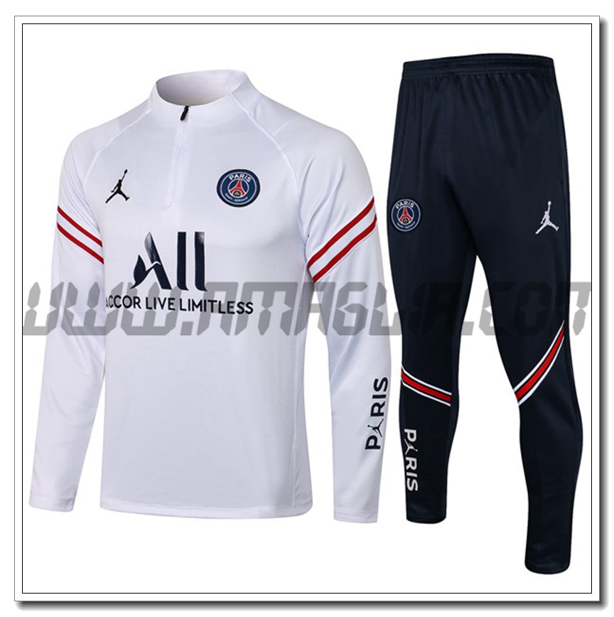 Tuta Allenamento Jordan PSG Bianco 2021 2022