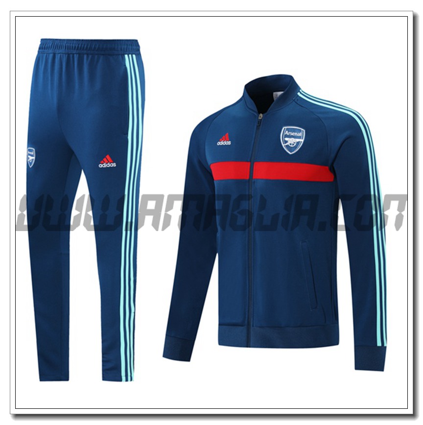 Tuta Giacca Allenamento FC Arsenal Blu Marino/Rosso 2021 2022