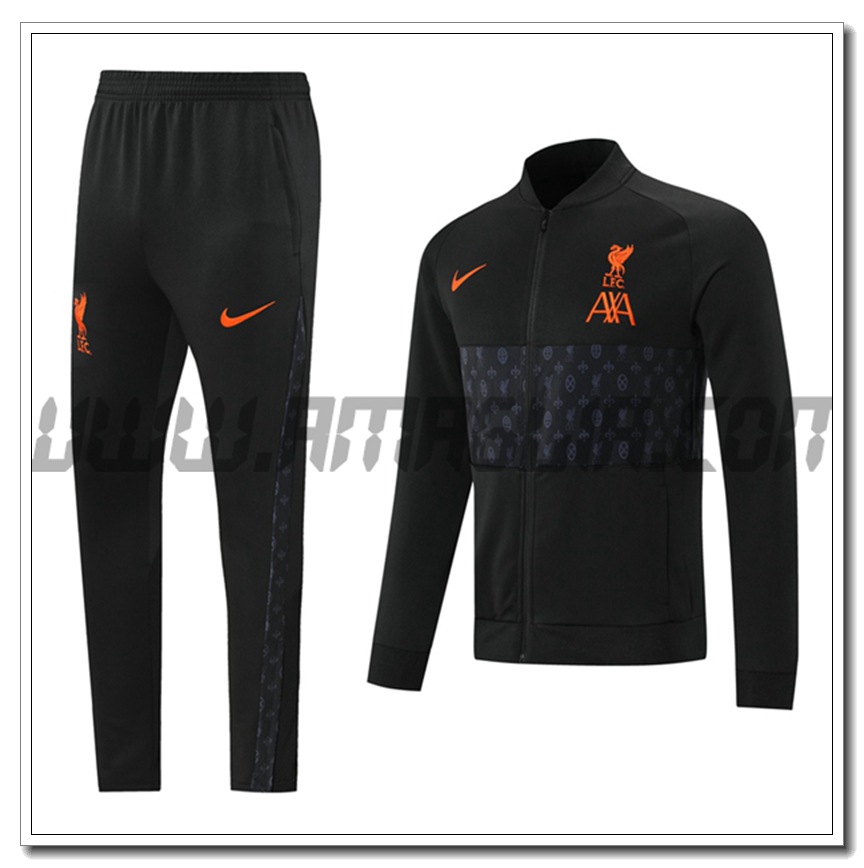 Tuta Giacca Allenamento FC Liverpool Nero/Grigio 2021 2022