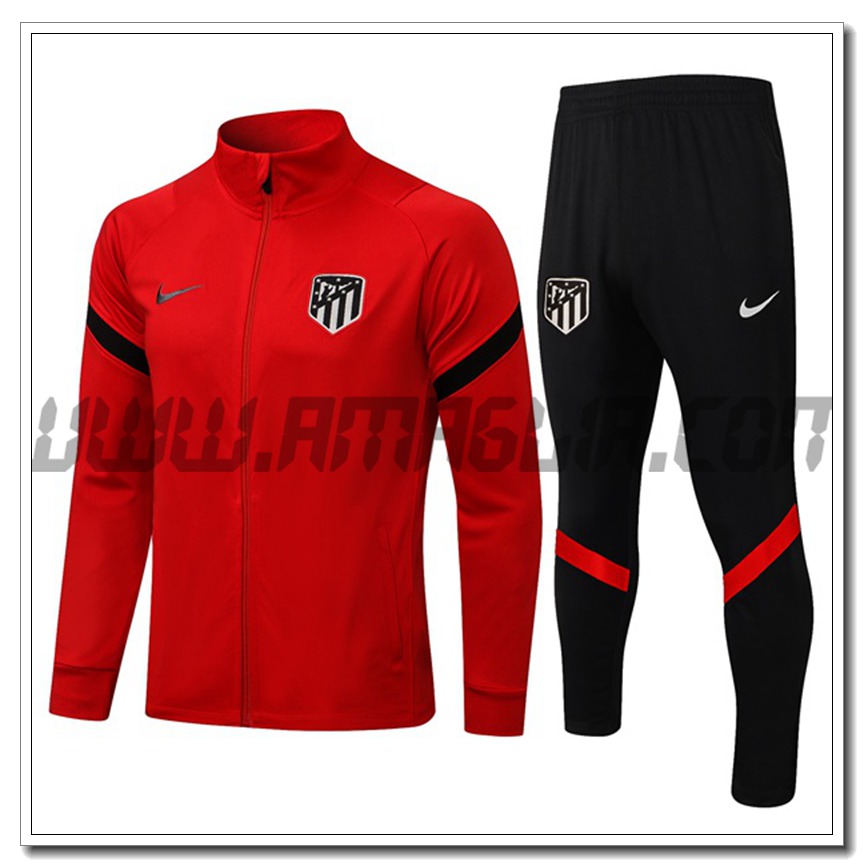 Tuta Giacca Allenamento Atletico Madrid Rosso 2021 2022