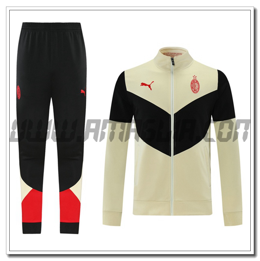 Tuta Giacca Allenamento AC Milan Giallo/Nero 2021 2022