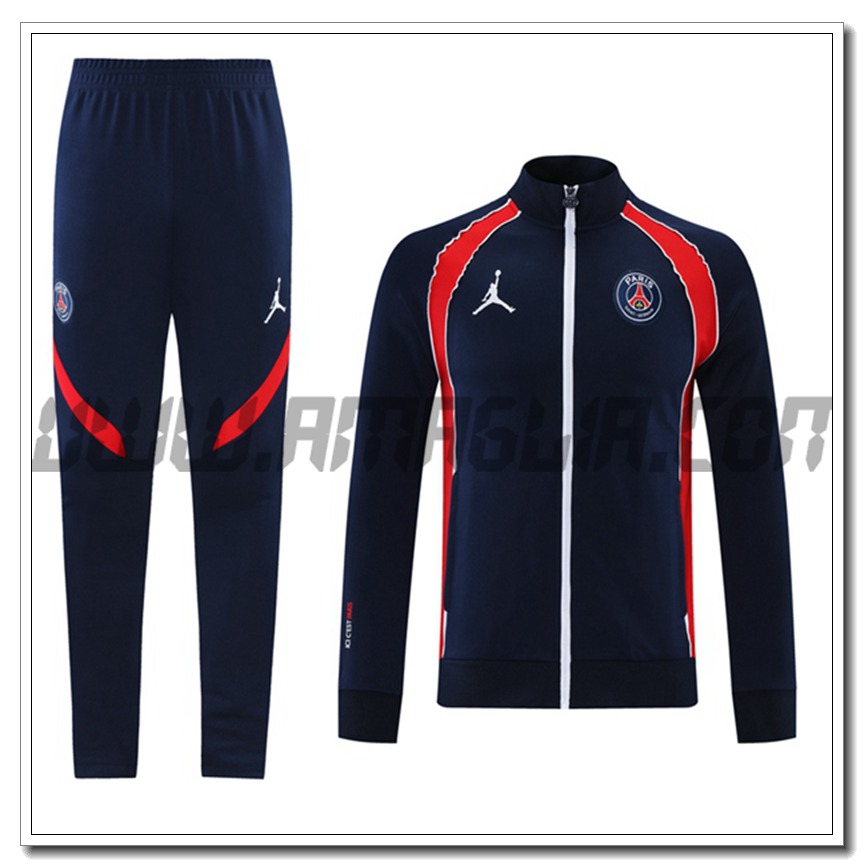 Tuta Giacca Allenamento Jordan PSG Rosso/Nero 2021 2022