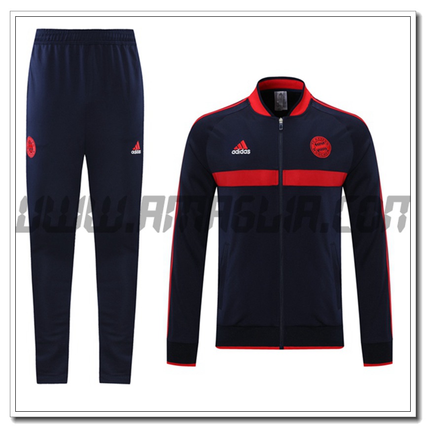 Tuta Giacca Allenamento Bayern Monaco Nero/Rosso 2021 2022