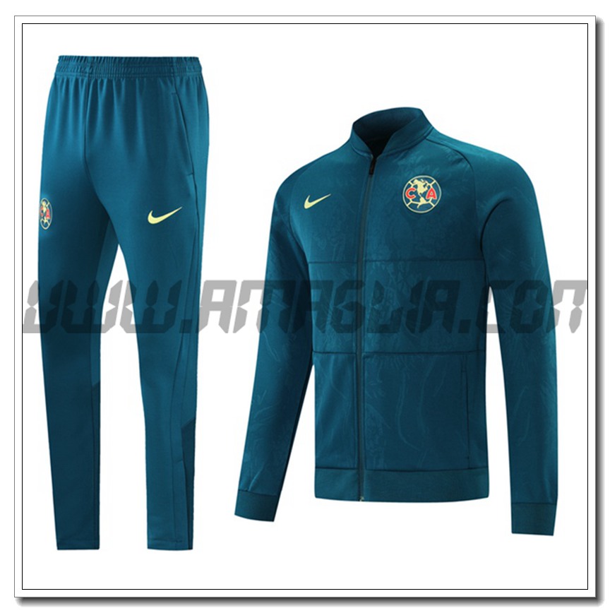 Tuta Giacca Allenamento Club America Verde Buio 2021 2022