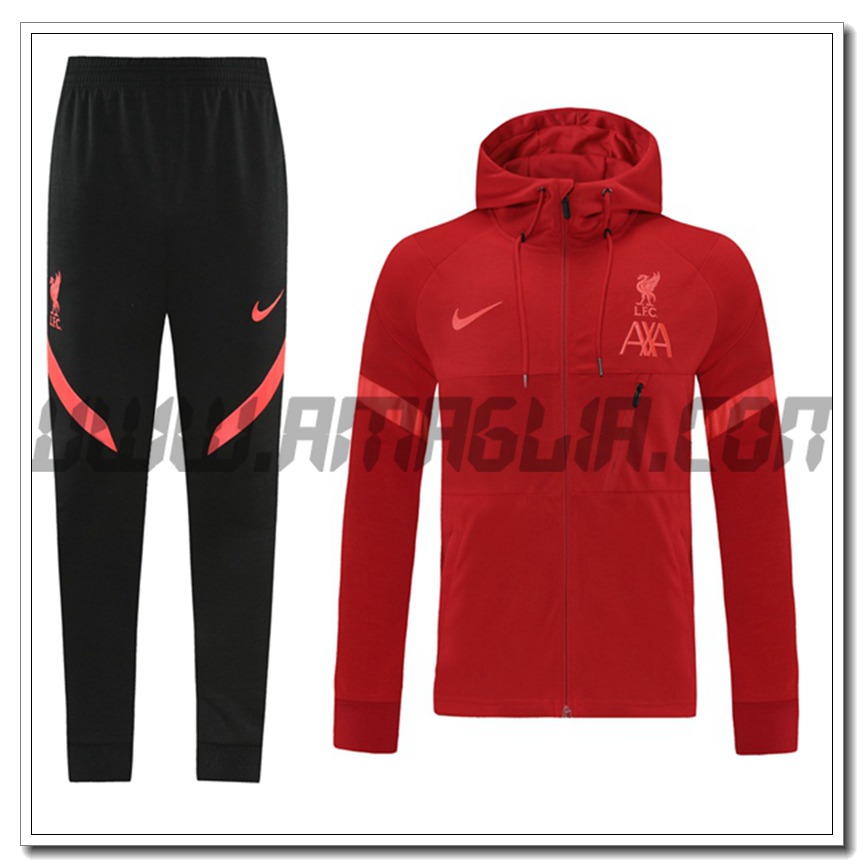 Tuta Giacca con Cappuccio FC Liverpool Rosso 2021 2022