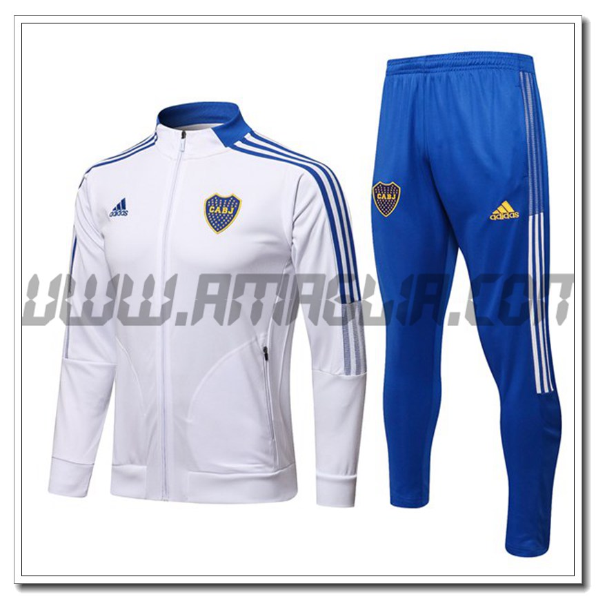 Tuta Giacca Allenamento Boca JuNeros Bianco/Blu 2021 2022