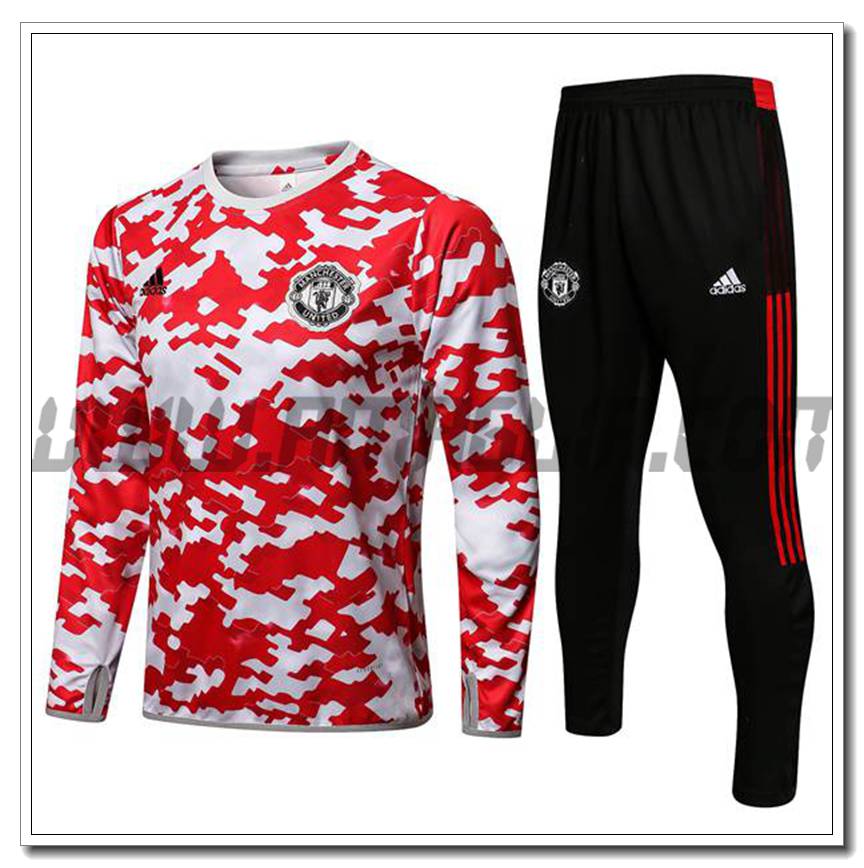 Tuta Allenamento Manchester United Rosso/Bianco 2021 2022