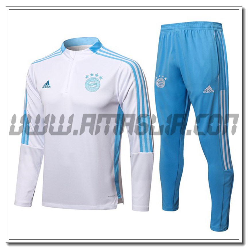 Tuta Allenamento Bayern Monaco Bianco/Blu 2021 2022