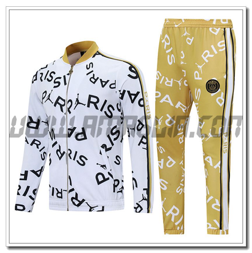 Tuta Giacca Allenamento Jordan PSG Bianco 2021 2022