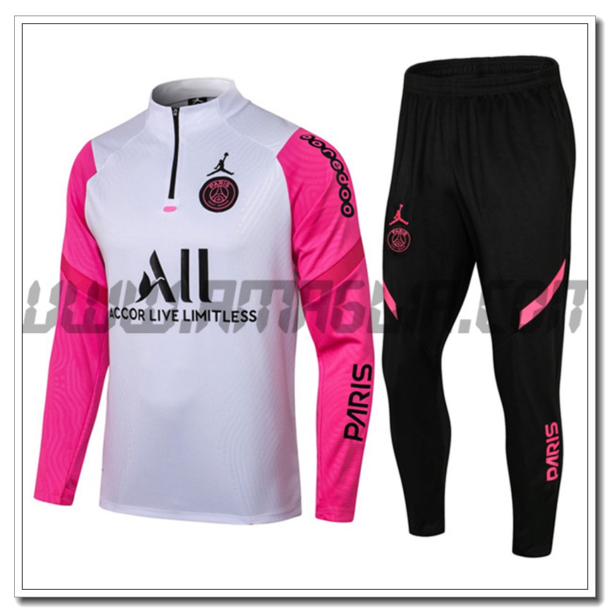 Tuta Allenamento Jordan PSG Bianco/Rosa 2021 2022