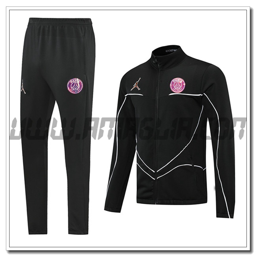Tuta Giacca Allenamento Jordan PSG Nero 2021 2022