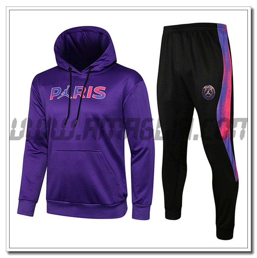 Tuta Giacca con Cappuccio Jordan PSG Viola 2021 2022