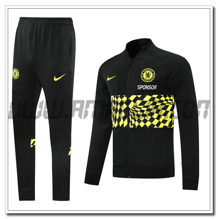 Tuta Giacca Allenamento FC Chelsea Nero/Giallo 2021 2022
