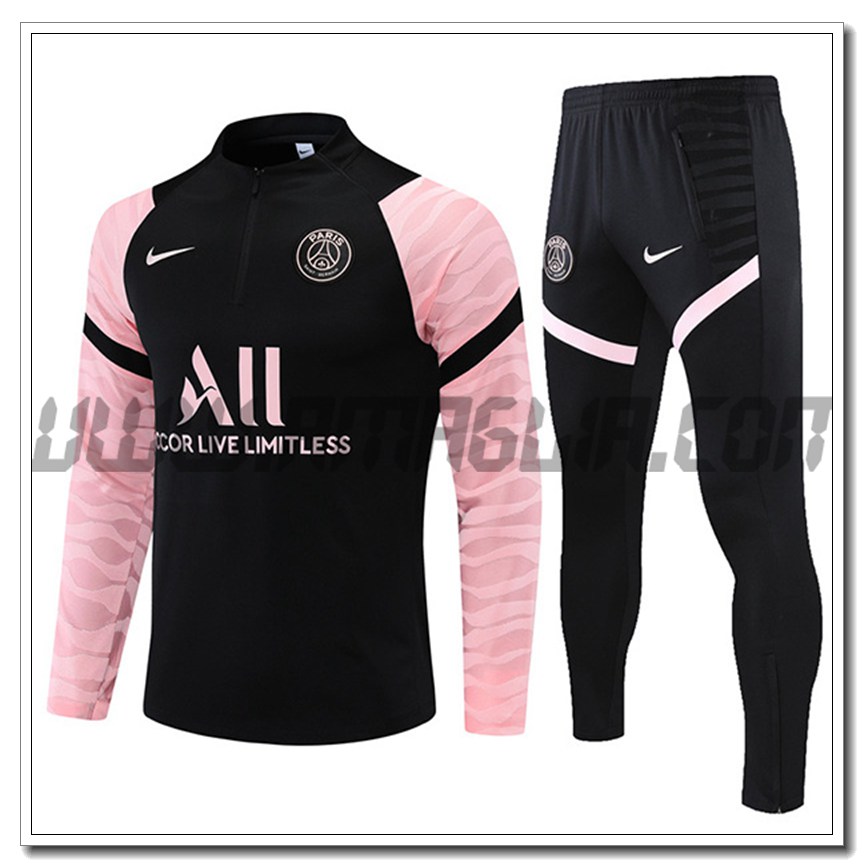 Tuta Allenamento Jordan PSG Nero/Rosa 2021 2022