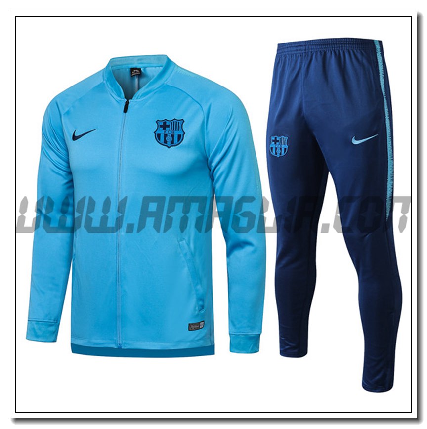 Tuta Giacca Allenamento FC Barcellona Blu 2021 2022