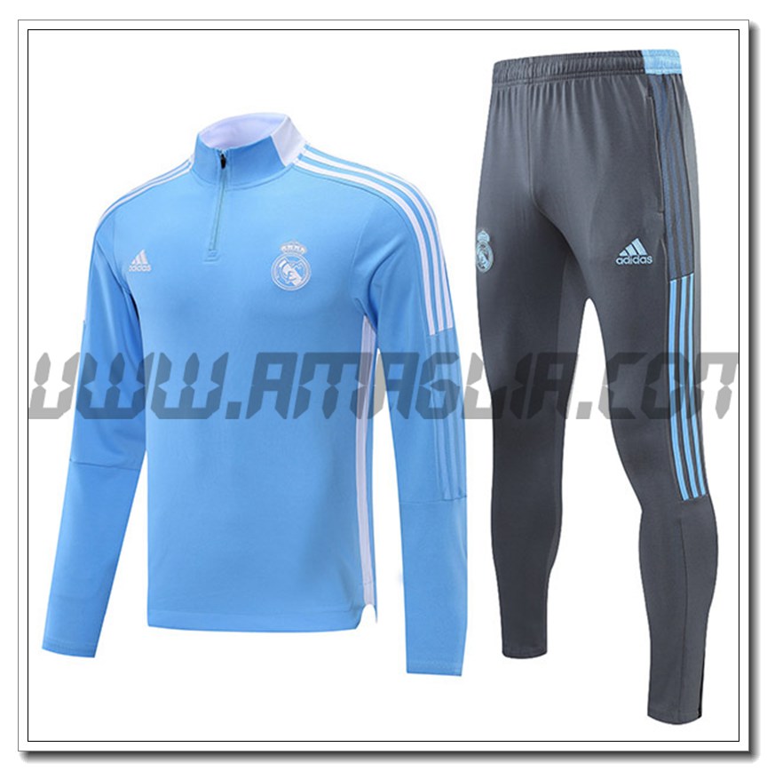 Tuta Allenamento Real Madrid Blu/Bianco 2021 2022