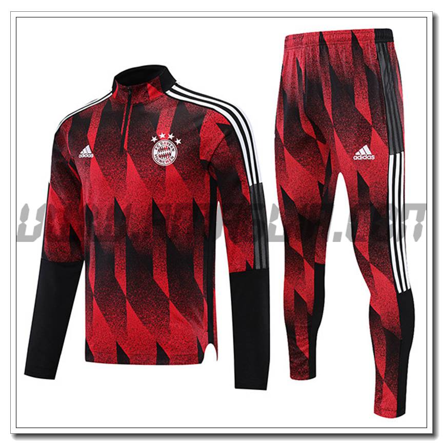 Tuta Allenamento Bayern Monaco Rosso/Nero 2021 2022