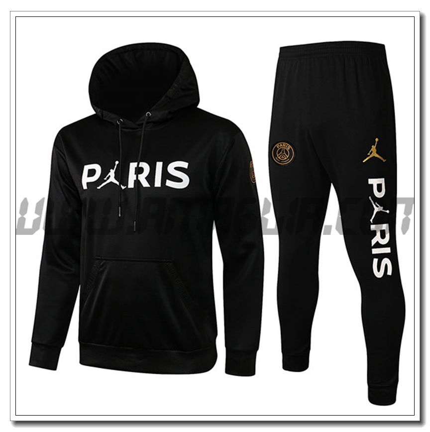 Tuta Giacca con Cappuccio Jordan PSG Bianco/Nero 2021 2022
